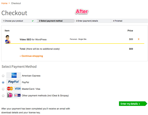 New Checkout page - Conversion rate optimization