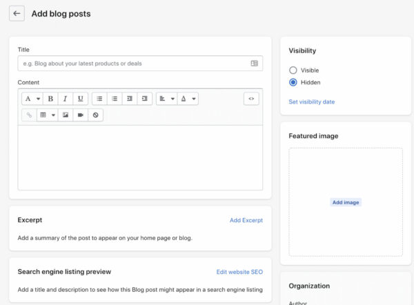 How to add a blog post to your Shopify store